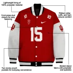 customized indiana hoosiers team patch red varsity jacket best selling