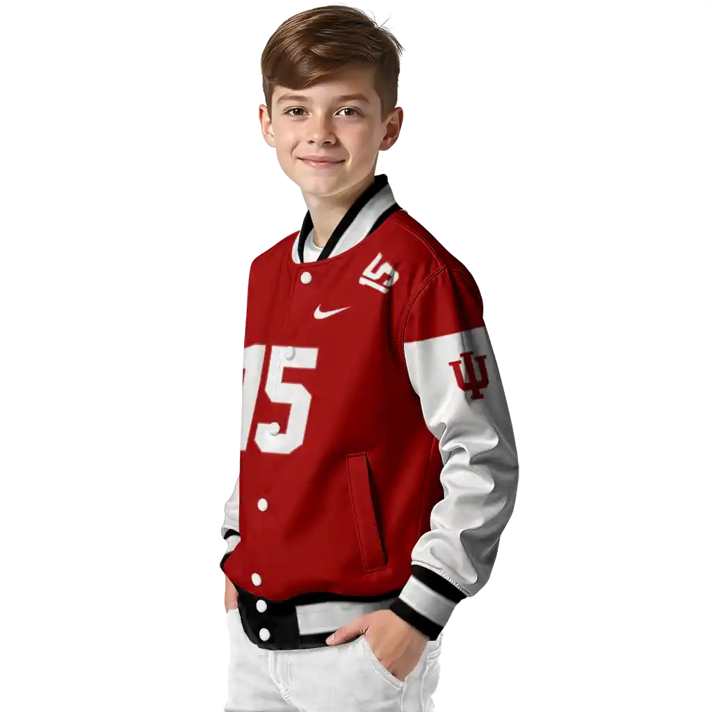 customized indiana hoosiers team patch red varsity jacket trendy customized indiana hoosiers team patch red varsity jacket trendy