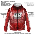 customized indiana hoosiers us rock star red windbreaker jacket best selling