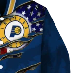 customized indiana pacers patriotic claw marks blue varsity jacket best selling