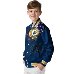 customized indiana pacers patriotic claw marks blue varsity jacket best selling