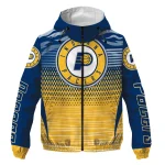 customized indiana pacers pattern layers blue windbreaker jacket best selling