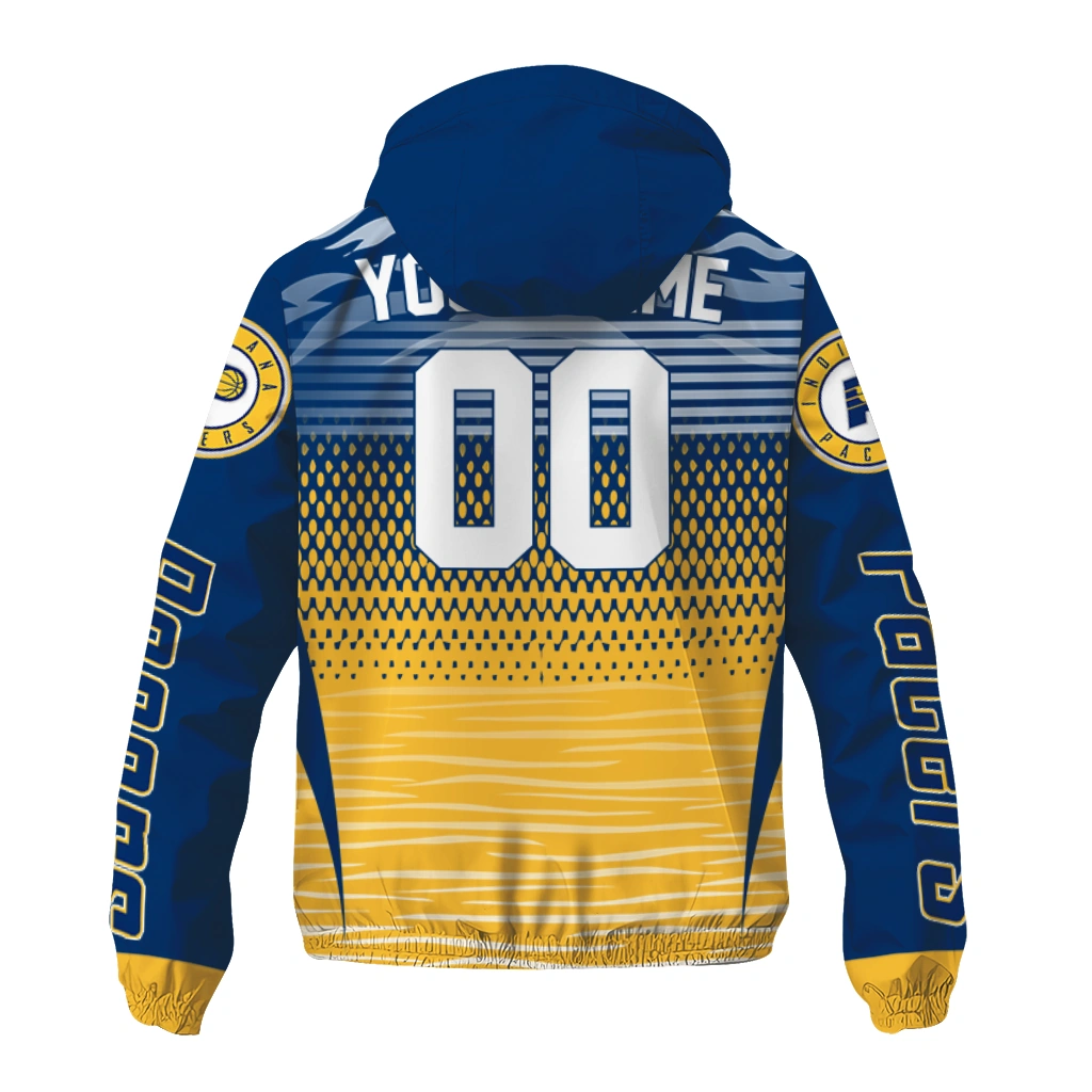 customized indiana pacers pattern layers blue windbreaker jacket fashion forward customized indiana pacers pattern layers blue windbreaker jacket fashion forward