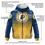 customized indiana pacers pattern layers blue windbreaker jacket best selling