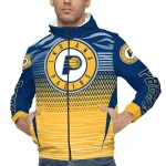 customized indiana pacers pattern layers blue windbreaker jacket best selling