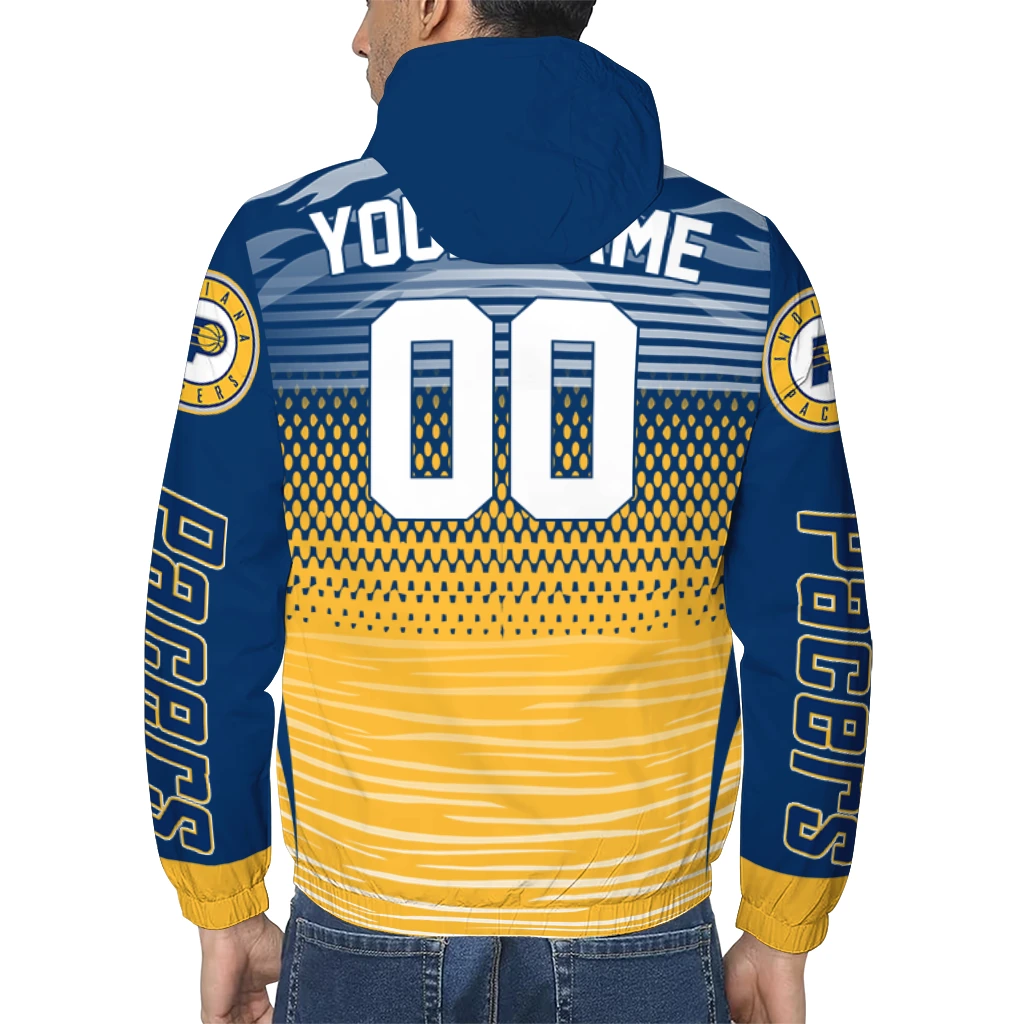 customized indiana pacers pattern layers blue windbreaker jacket trendy customized indiana pacers pattern layers blue windbreaker jacket trendy