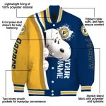 customized indiana pacers snoopy head blue varsity jacket best selling