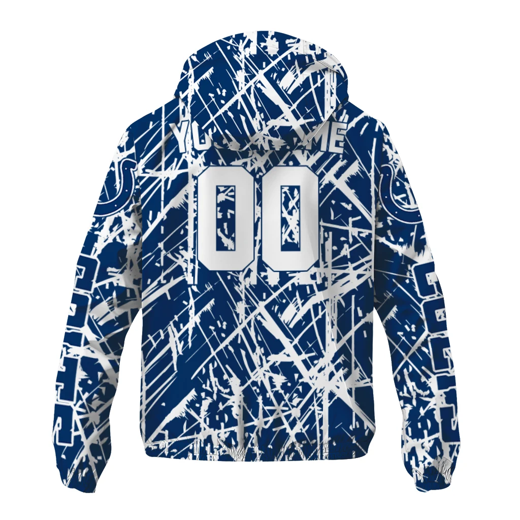 customized indianapolis colts brushstroke pattern blue windbreaker jacket fashion forward customized indianapolis colts brushstroke pattern blue windbreaker jacket fashion forward