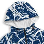 customized indianapolis colts brushstroke pattern blue windbreaker jacket best selling