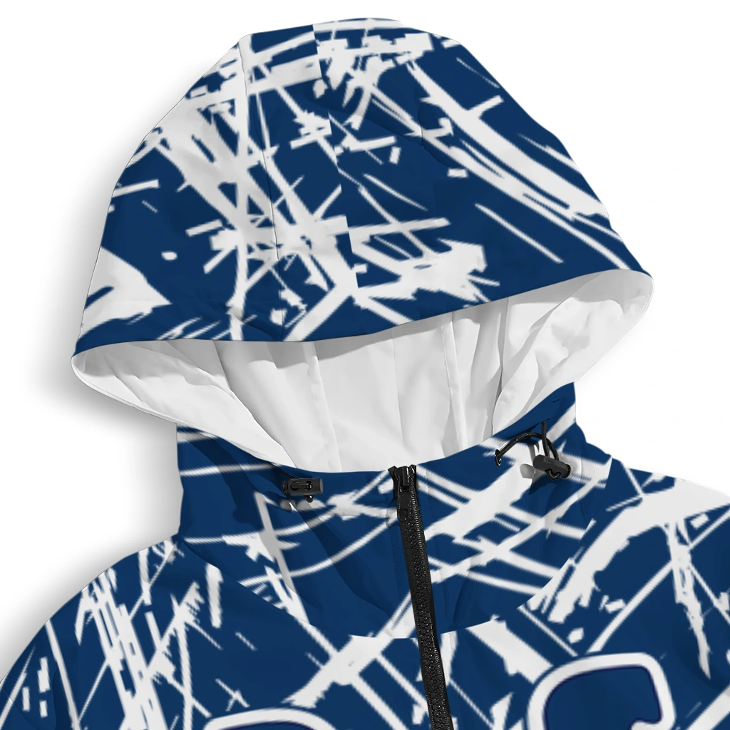 customized indianapolis colts brushstroke pattern blue windbreaker jacket premium grade customized indianapolis colts brushstroke pattern blue windbreaker jacket premium grade