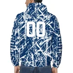 customized indianapolis colts brushstroke pattern blue windbreaker jacket best selling