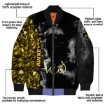 customized iowa hawkeyes skull cluster black bomber jacket best selling