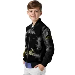 customized iowa hawkeyes skull cluster black bomber jacket best selling