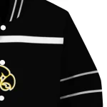 customized iowa hawkeyes stripe statement black varsity jacket best selling