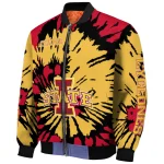 customized iowa state cyclones burst splatter red bomber jacket best selling