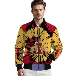 customized iowa state cyclones burst splatter red bomber jacket best selling