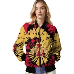 customized iowa state cyclones burst splatter red bomber jacket best selling
