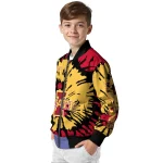 customized iowa state cyclones burst splatter red bomber jacket best selling