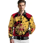 customized iowa state cyclones burst splatter red varsity jacket best selling