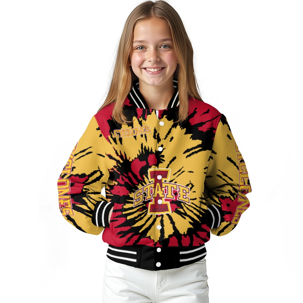 customized iowa state cyclones burst splatter red varsity jacket top rated customized iowa state cyclones burst splatter red varsity jacket top rated