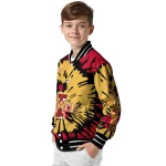 customized iowa state cyclones burst splatter red varsity jacket best selling
