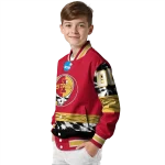 customized iowa state cyclones circle skull red black varsity jacket best selling