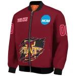 customized iowa state cyclones claw mark red bomber jacket best selling