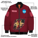 customized iowa state cyclones claw mark red bomber jacket best selling