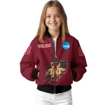 customized iowa state cyclones claw mark red bomber jacket best selling