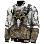 customized iowa state cyclones deer skull camouflage white varsity jacket best selling