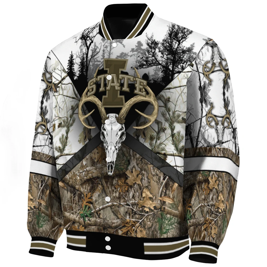 customized iowa state cyclones deer skull camouflage white varsity jacket best selling customized iowa state cyclones deer skull camouflage white varsity jacket best selling