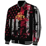 customized iowa state cyclones star stripes red black varsity jacket best selling