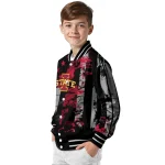 customized iowa state cyclones star stripes red black varsity jacket best selling