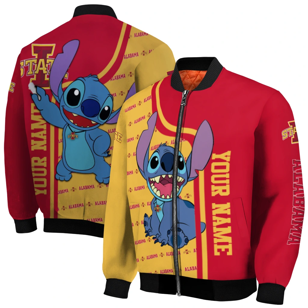 customized iowa state cyclones stitch laughing red bomber jacket best selling customized iowa state cyclones stitch laughing red bomber jacket best selling