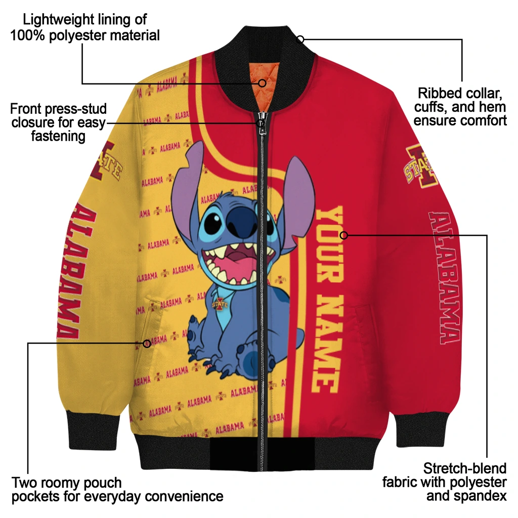 customized iowa state cyclones stitch laughing red bomber jacket new arrival customized iowa state cyclones stitch laughing red bomber jacket new arrival