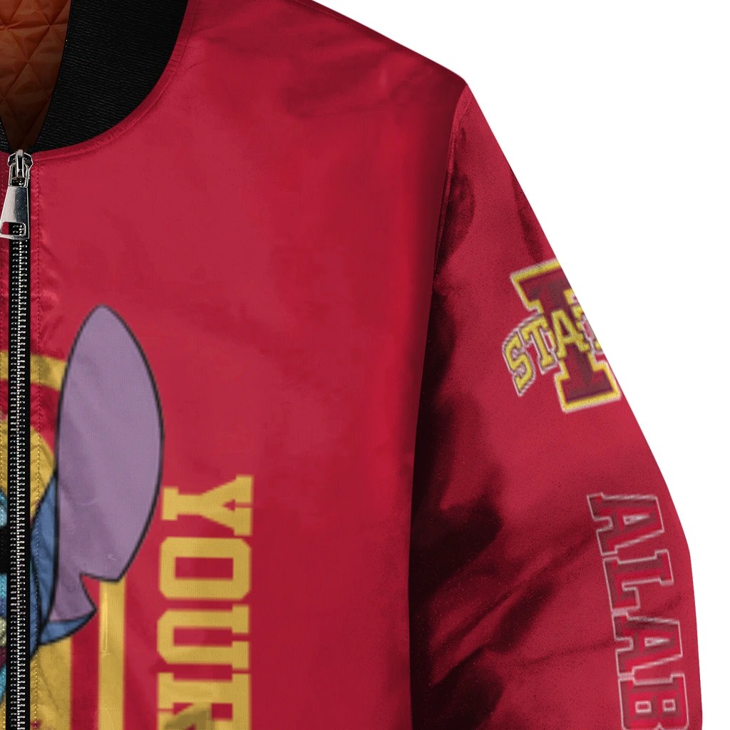 customized iowa state cyclones stitch laughing red bomber jacket premium grade customized iowa state cyclones stitch laughing red bomber jacket premium grade