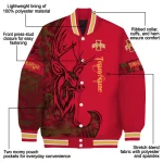 customized iowa state cyclones tribal deer art red varsity jacket best selling
