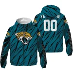 customized jacksonville jaguars abstract streaks teal windbreaker jacket best selling