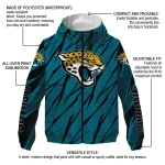 customized jacksonville jaguars abstract streaks teal windbreaker jacket best selling