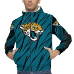 customized jacksonville jaguars abstract streaks teal windbreaker jacket best selling