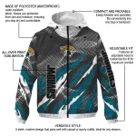 customized jacksonville jaguars claw mesh teal gray windbreaker jacket best selling