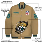 customized jacksonville jaguars claw tear beige varsity jacket best selling
