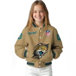 customized jacksonville jaguars claw tear beige varsity jacket best selling