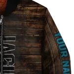 customized jacksonville jaguars flag wood brown bomber jacket best selling