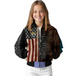 customized jacksonville jaguars flag wood brown bomber jacket best selling