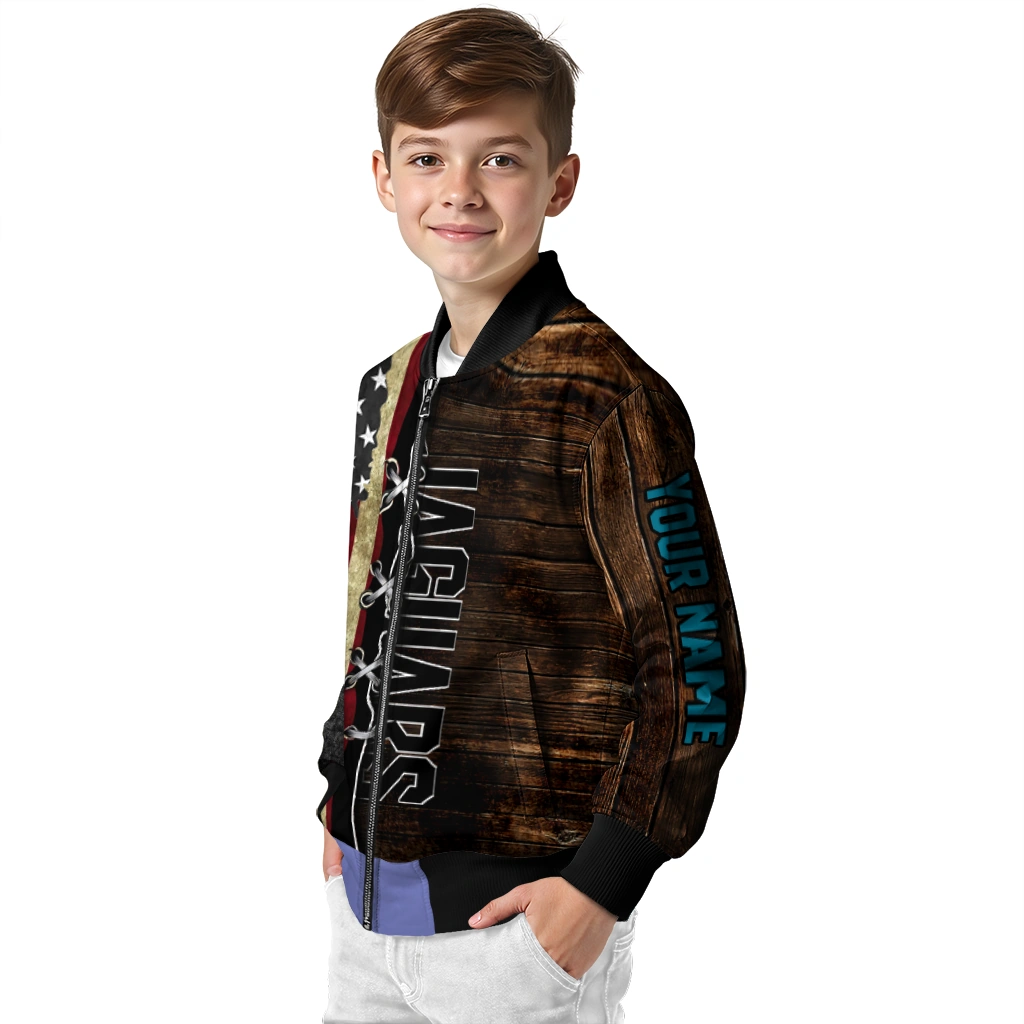 customized jacksonville jaguars flag wood brown bomber jacket trendy customized jacksonville jaguars flag wood brown bomber jacket trendy