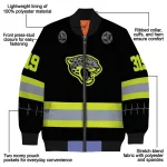 customized jacksonville jaguars heartbeat accent black green bomber jacket best selling