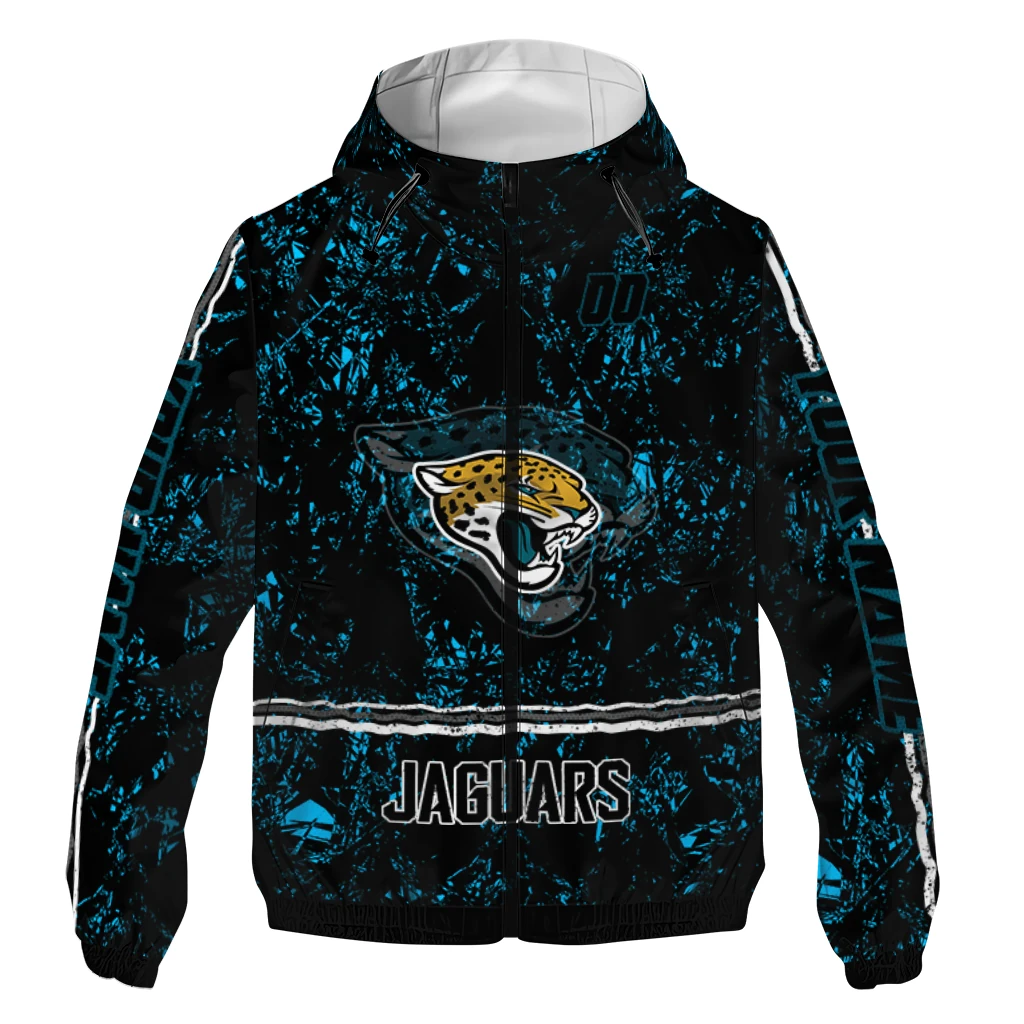 customized jacksonville jaguars shards cluster teal windbreaker jacket best selling customized jacksonville jaguars shards cluster teal windbreaker jacket best selling