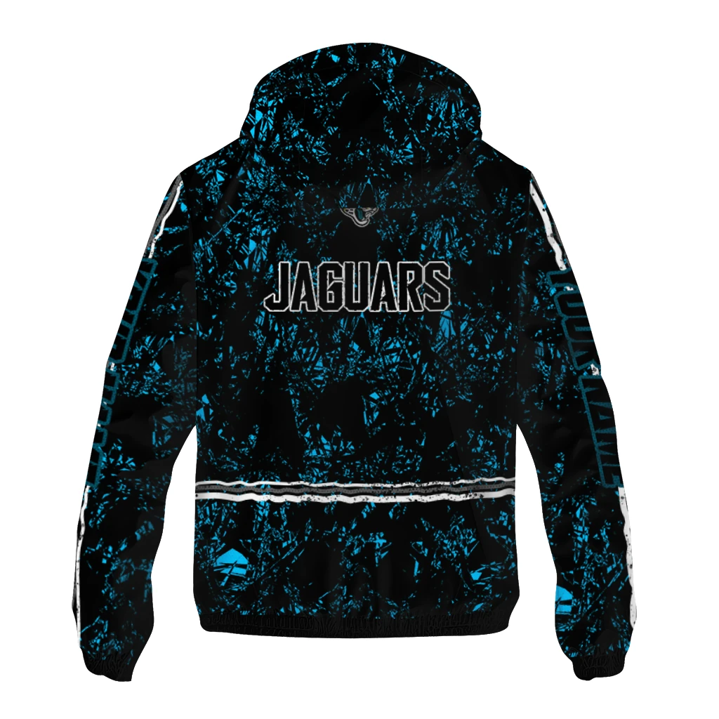 customized jacksonville jaguars shards cluster teal windbreaker jacket fashion forward customized jacksonville jaguars shards cluster teal windbreaker jacket fashion forward