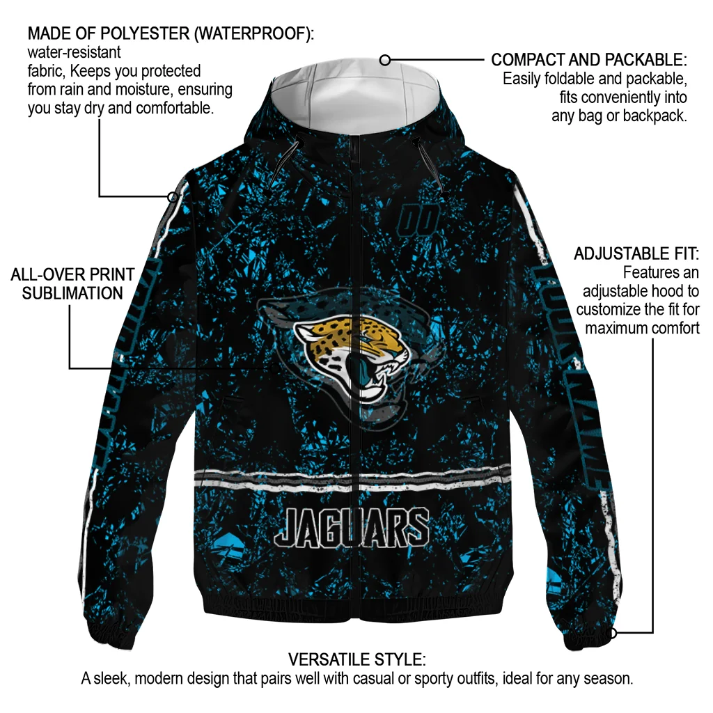 customized jacksonville jaguars shards cluster teal windbreaker jacket new arrival customized jacksonville jaguars shards cluster teal windbreaker jacket new arrival